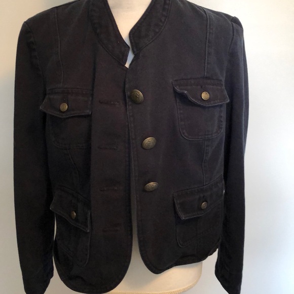 Liz Claiborne — First Issue dark blue Jean jacket dark blue size L - Picture 2 of 8